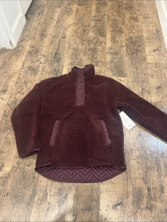 Athleta Jackets & Blazers - Athleta Quilted-Trim Sherpa Pullover in Plum